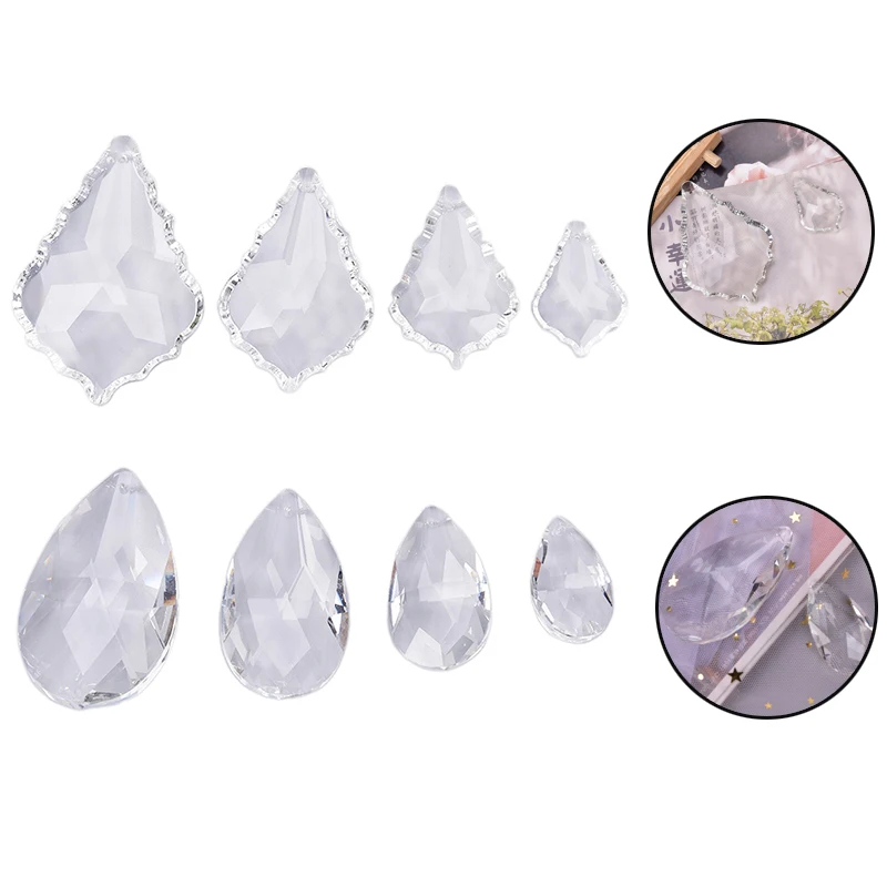 1pcs Clear Glass Crystals for Chandelier Crystals Lamp Multi Faceted Bead Hanging Drops Pendants