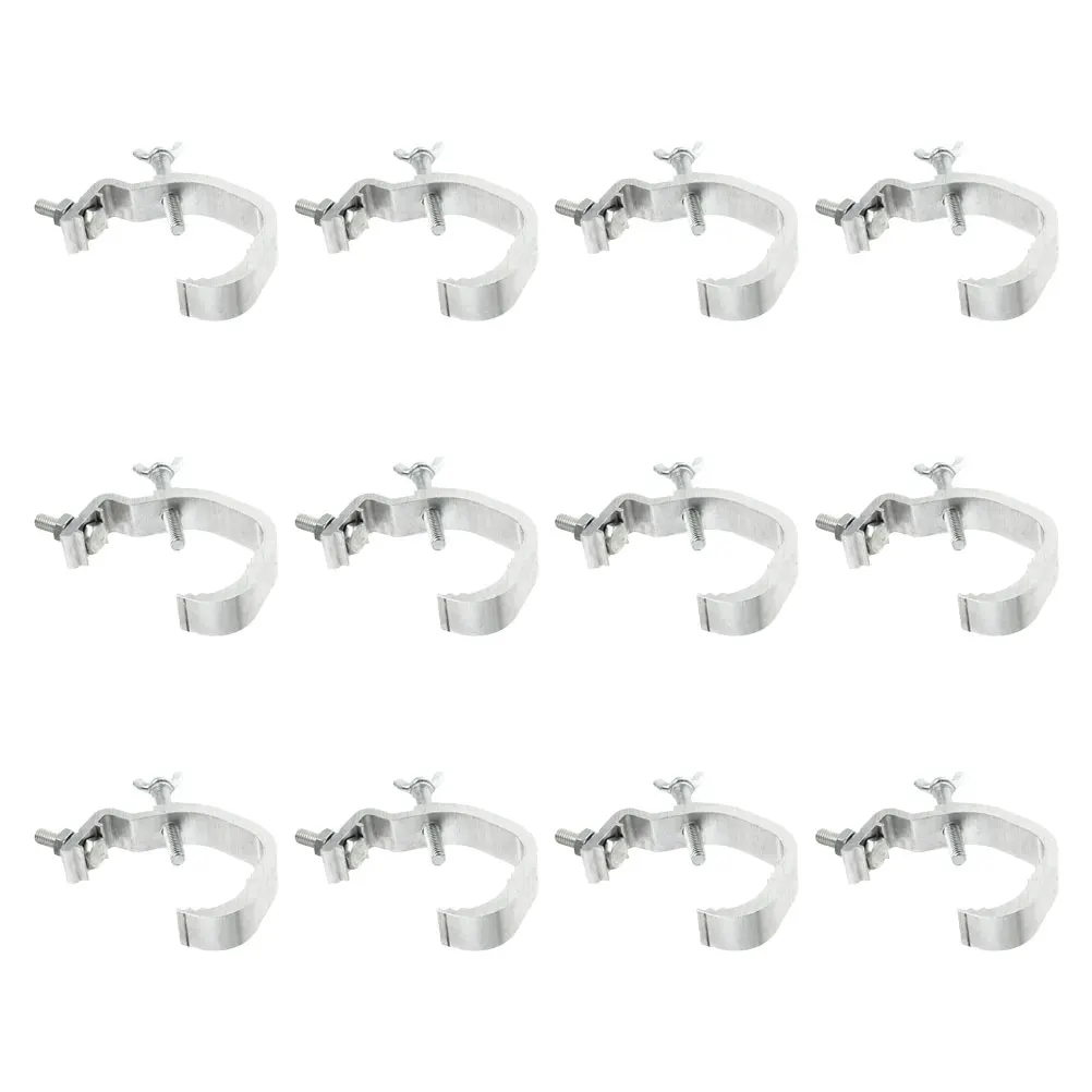 

12pcs Lamp Hook Double Buckle Clamps Aluminum Stage Lights Truss Spotlight Weddings Parties Metal Light Clamp Sturdy Stable