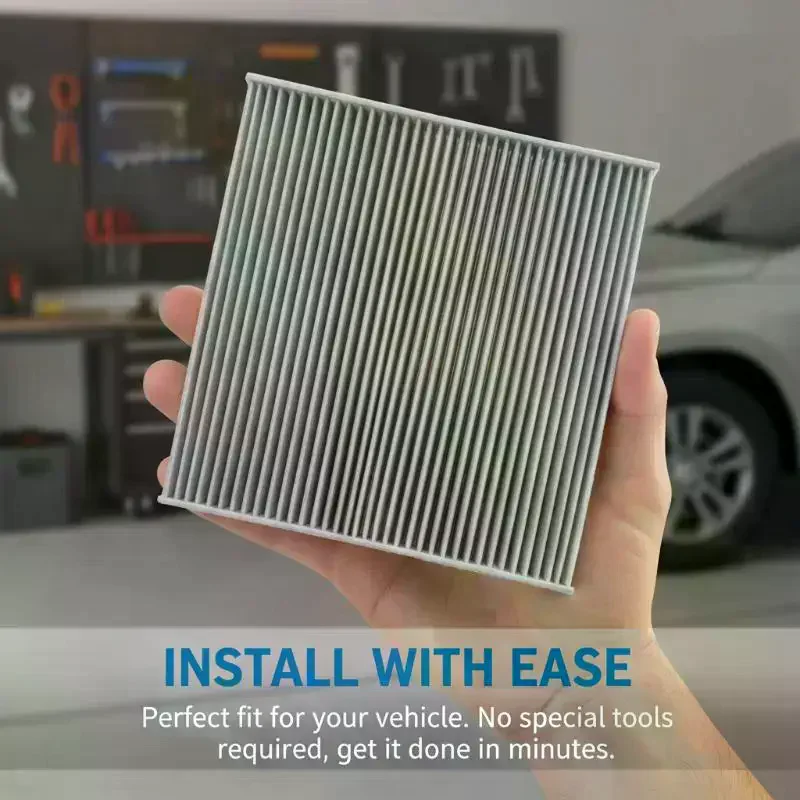 Activated Carbon Car Cabin Air Filter Formaldehyde Removal High Density Filtration Fits Most Sedan SUV Vehicle Types