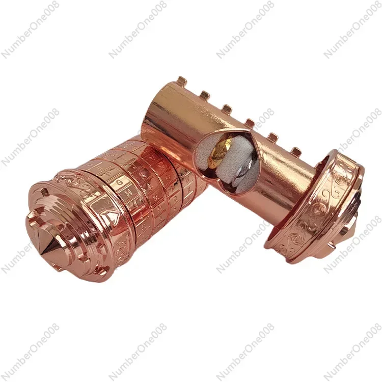 For Creative Valentine's Day Gift Birthday Gift Da Vinci Password Lock Rose Gold Precision Version Foreign Trade Goods