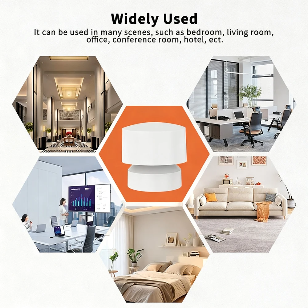 Zigbee or WiFi Smart Human Presence Sensor 24G mmWave Radar 20ft Motion/15ft Static Detection for Tuya/Alexa/Google Home Voice view 5