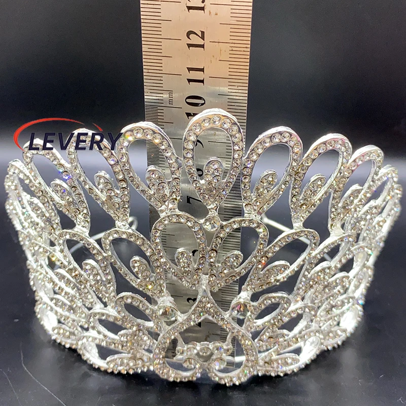 Levery Rhinestone Crystal Tiara Headband Headpiece Queen Bridal Wedding Prom Pageant Party