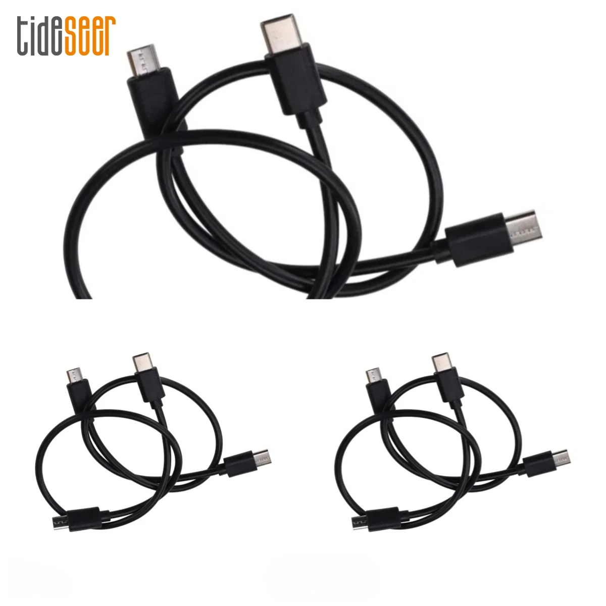 300pcs USB Type C Male to Micro 5Pin Male Sync OTG Charge Data Transfer Cable Cord