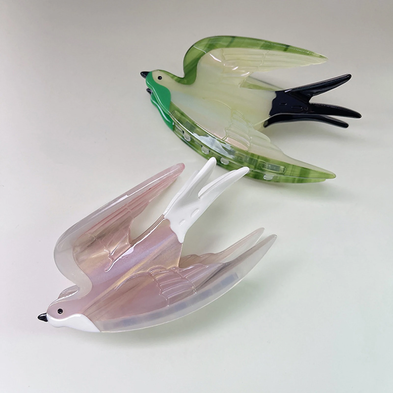 

Cute Swallow Designs Acetate Crab Hair Clips Elegant Bird Shape Hair Claw Clips for Women Girls Ponytail Holder Hair Accessories