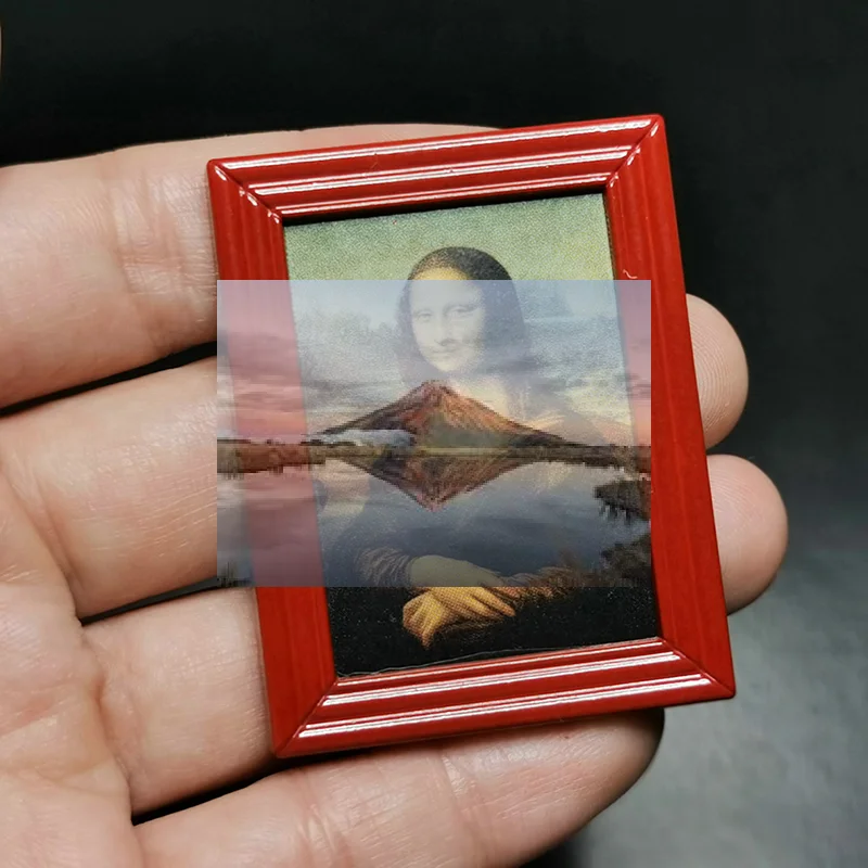 

**1PC new Hot Sale 1:12Dollhouse Mini World famous Oil Painting Mural Wall Picture Dollhouse Accessories Decor