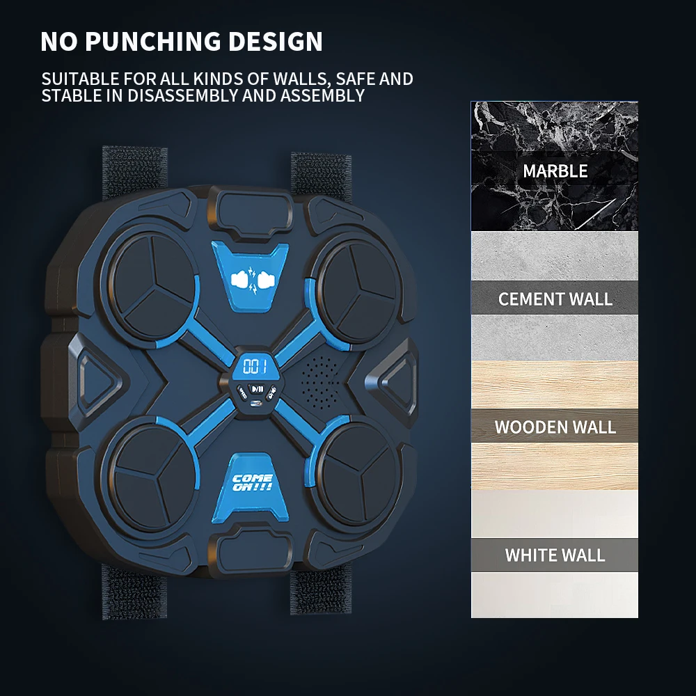 Bluetooth Music Boxing Machine Rechargeable Boxing Wall Rhythm Trainer Home Target Aerobic Boxing Target