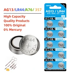 New 2-50pcs LR44 Batteries AG13 Button Cell Battery 1.5V 357 SR44 LR1154 Button Coin Batteries for Watch calculators Toys Remote