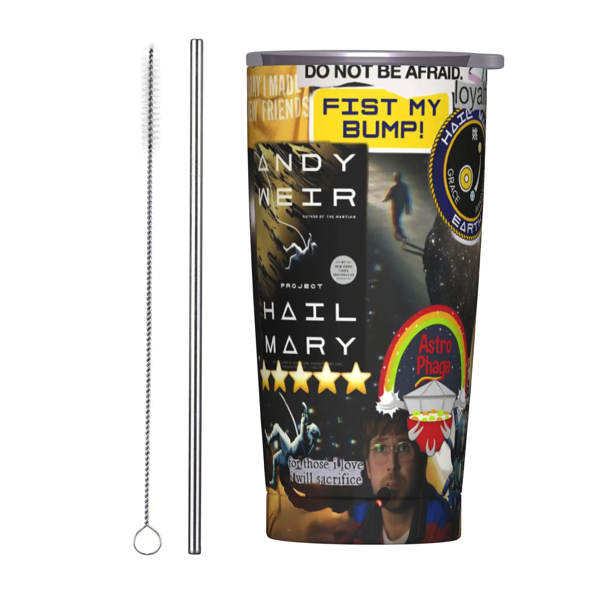 Project Hail Mary Movie 2026 Insulated Tumbler with Straws  Vacuum Coffee Mugs Outdoor Portable Car Bottle Cups 20oz