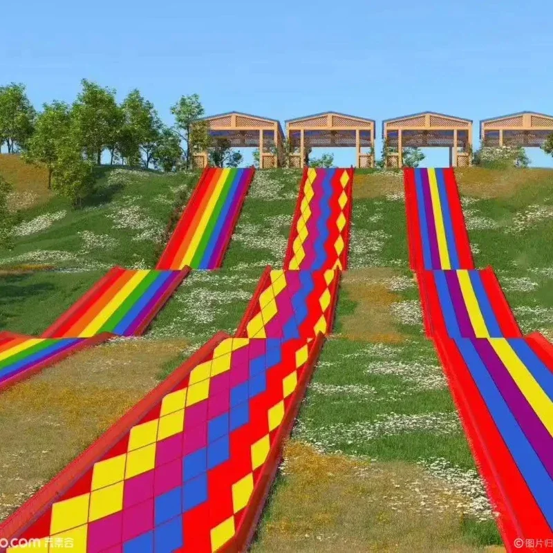 2022 NEW Rainbow dry snow slide for amusement park