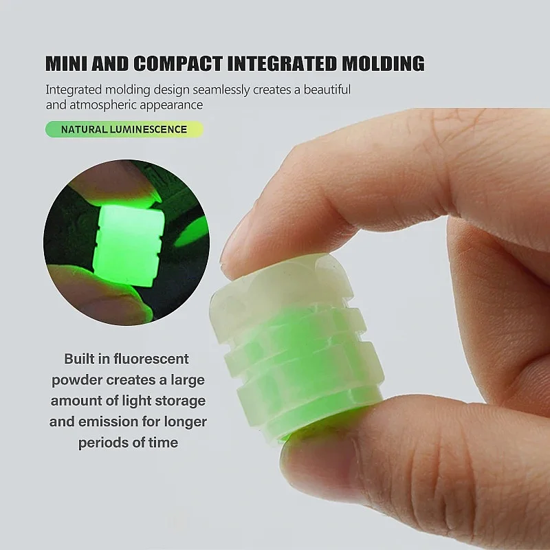 Custom MG Glowing Tyre Valve Cap Fit MG One ZS EV MG4 EV HS Cyberster, Fluorescent Wheel Hub Valve Protector Vehicle Trim Part