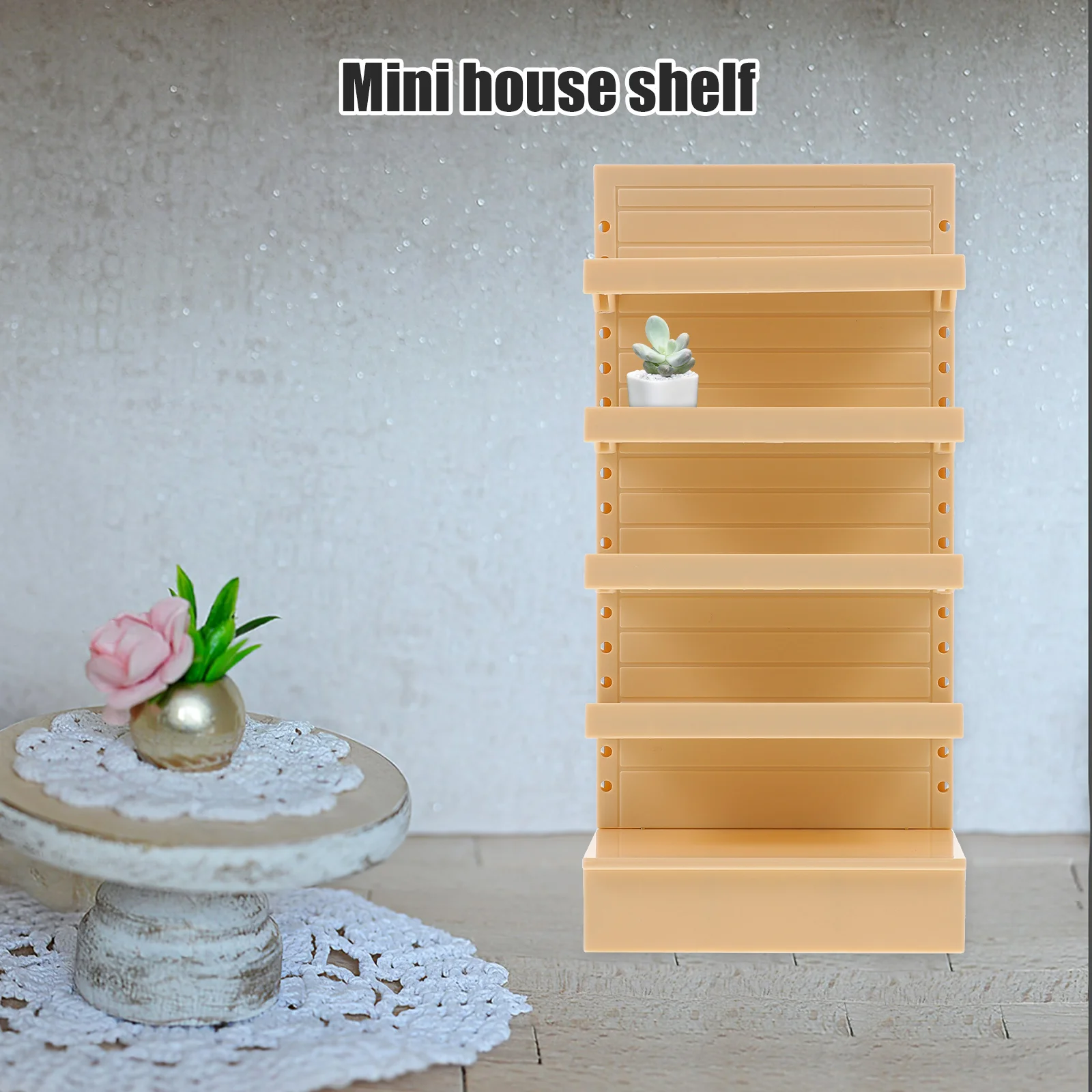 ชั้นวางของเล่น MINI House อุปกรณ์เสริม Shop Miniature Storage Rack ตกแต่งสินค้าเฟอร์นิเจอร์ชั้นวางเครื่องประดับ