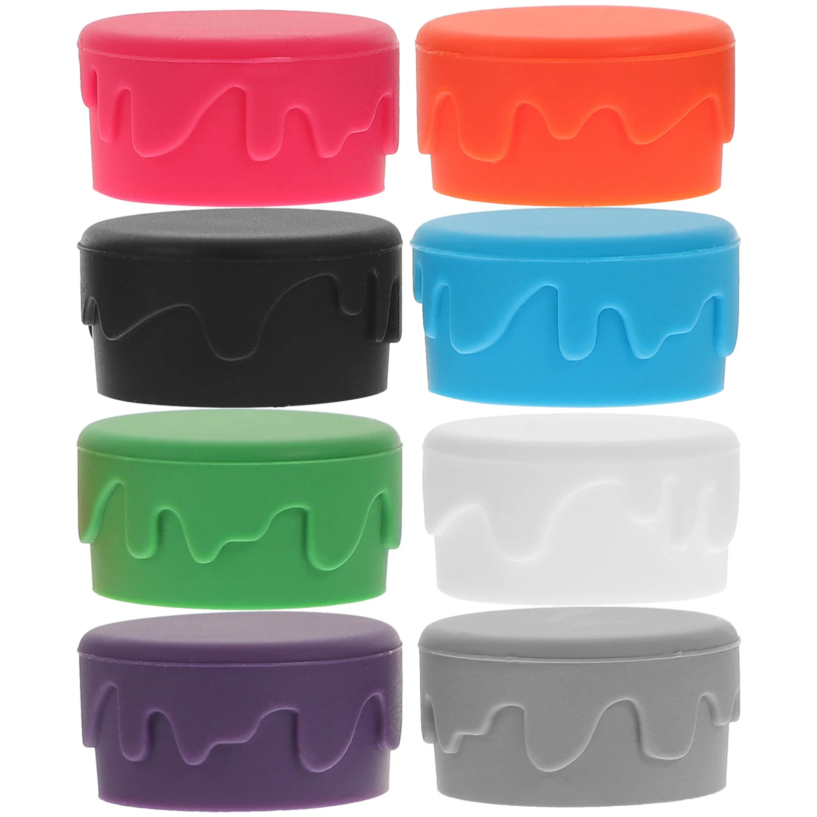 8 قطعة مثبت زجاجي النبيذ سيليكون الفلين ختم المكونات قابلة لإعادة الاستخدام محكم الختم ل النبيذ التوقف لوازم الحفلات سدادة زجاجة مشروبات