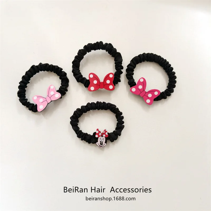 

Disney children's hair accessories girl bow cartoon headband high elasticity girl small intestine loop Mickey rubber band