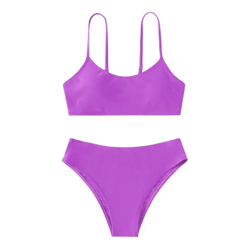 8-14 anni Set bikini tinta unita t Costume da bagno per bambini Costume da bagno per adolescenti Costumi da bagno per bambini Ragazze