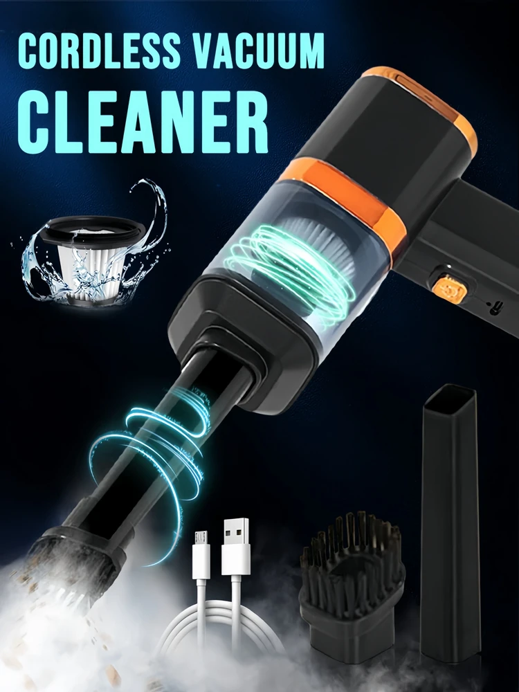 Wireless Car Vacuum Cleaner Strong Suction Dust Catcher Cordless Handheld Wet Dry Vacuum Cleaner Air Duster For Car