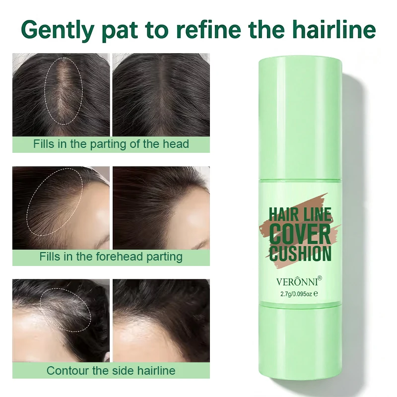 Hair Line Cover Cushion Sponge Stick Waterproof Hairline Shadow, Instant Conceal Hair Root Gap, Beard Filling Pen Hair Concealer