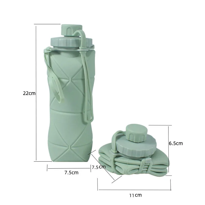 Silicone Foldable Water Cup Portable Cup, Outdoor Sports Travel Kettle, Telescopic Cup, Handy Cup, Foldable Water Bottle