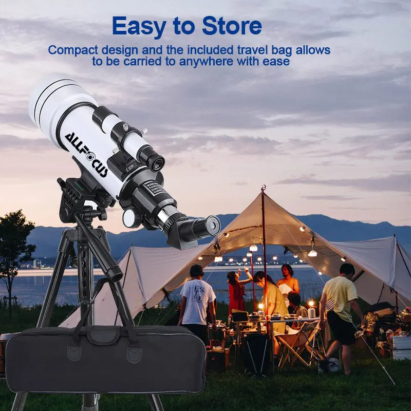 ALLFOCUS Telescope Professional Astronomical adults Kids,40070,20-333X Refracting Telescope Portable Tripod,Phone Holder,Gift