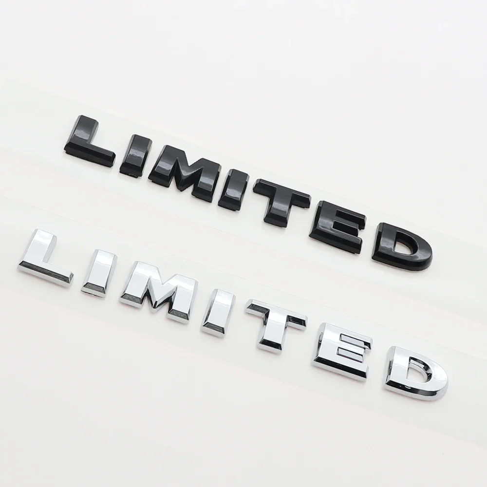 1PC 3D ABS LIMITED Car Letter Logo Sticker Tail Bumper Badge Auto Rear Trunk Emblem Styling Accessories JP
