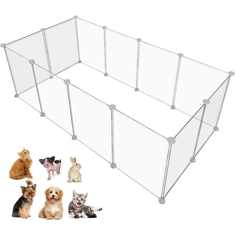 

Pet Playpen Portable Small Animals Playpen, Customizable Shape & Height Pet Fence Yard Fence for Guinea Pigs, Bunny