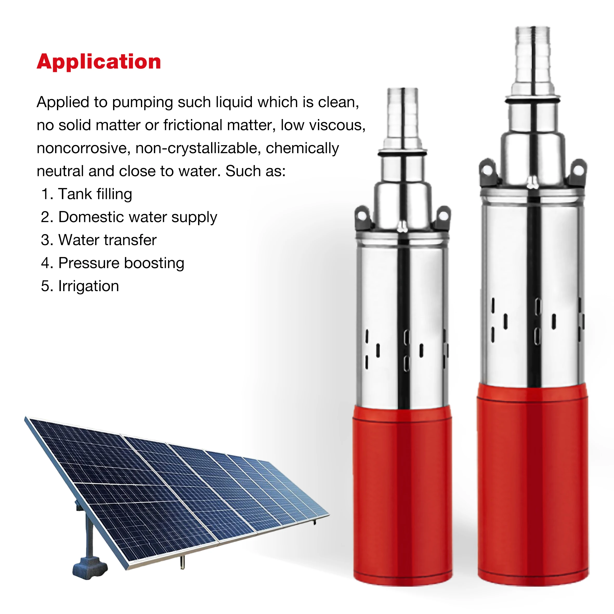 Professional Solar Water Pumps  1 Inch 12V Submersible DC Domestic Farm Irrigation Automatic Solar Pumps Submerged Water Pump