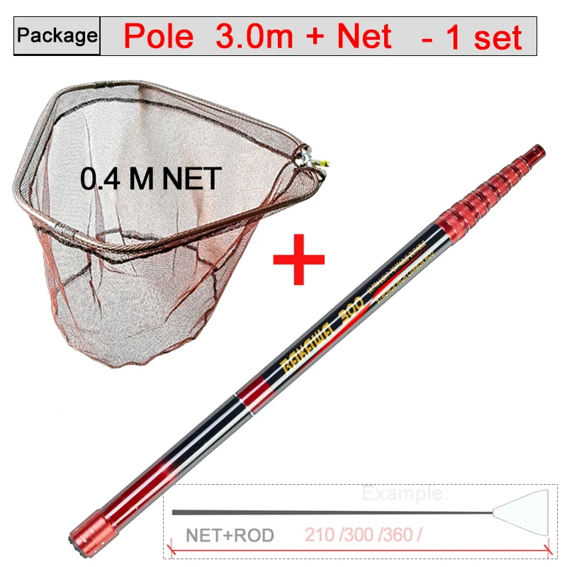 bakawa Klapp Angeln Landung Hand Netze 2,1/3,0/3,6 M Teleskop Flip Pole Leichte Karpfen Carbon Faser Klapp fliegen Werkzeuge Dip Net 6