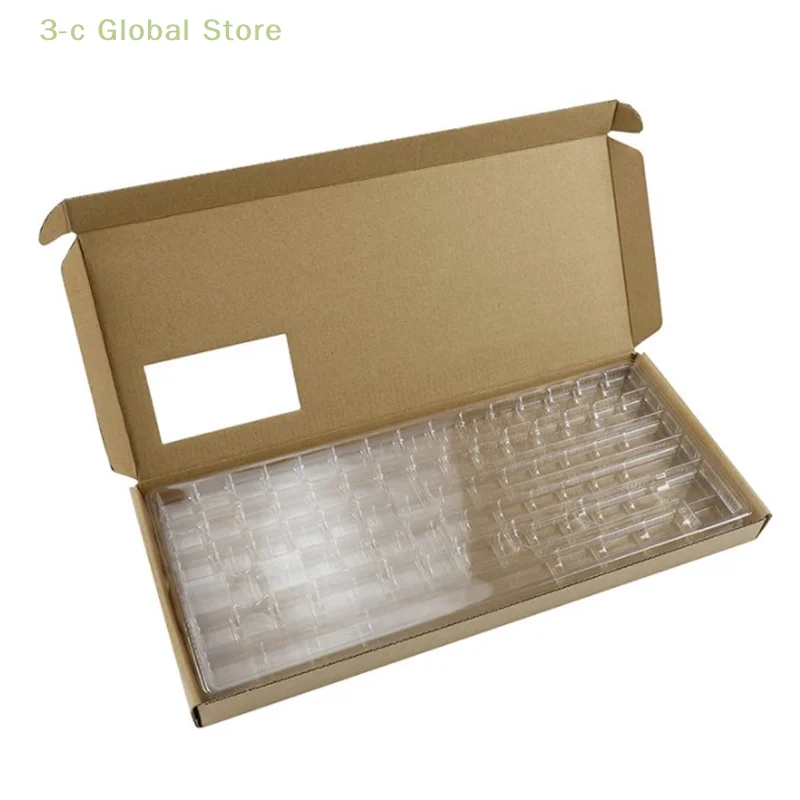 

Keycap Storage Box Dustproof Washable Clear Lid Compartment Keycaps Case Collection Keyboard Set Organizer Boxes 2 Layers