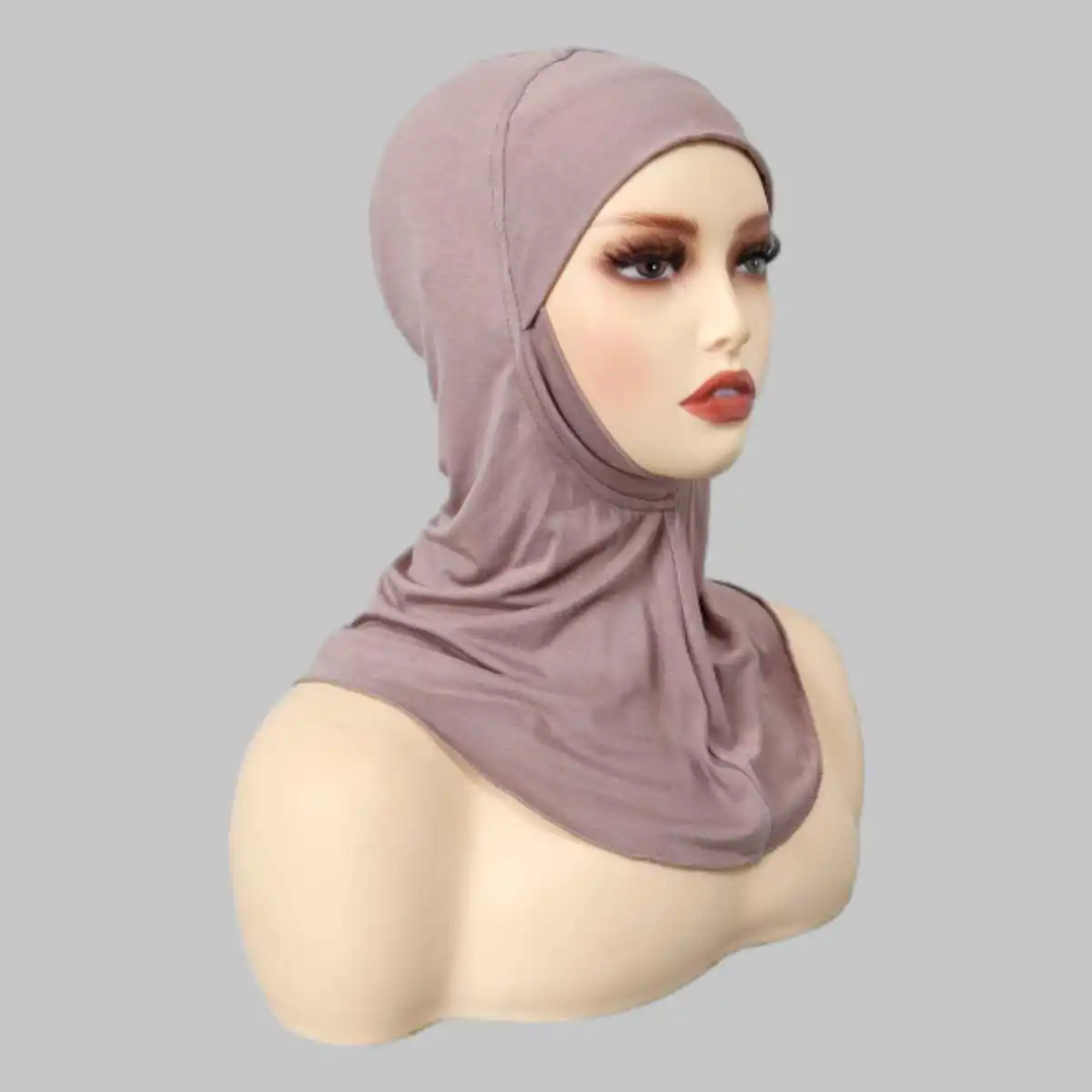 Fashion Monochrome Modal Base Hijab Turban Elegant Thin Breathable Instant Hijab Elastic Pullover Cap For Women Casual Outdoor