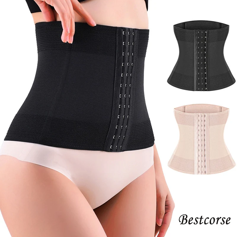 

High Compression Corset Waist Trainer Girdle Body Shaper Slim Waist Tummy With Steel Boned Slimming Belt Back Support For Women