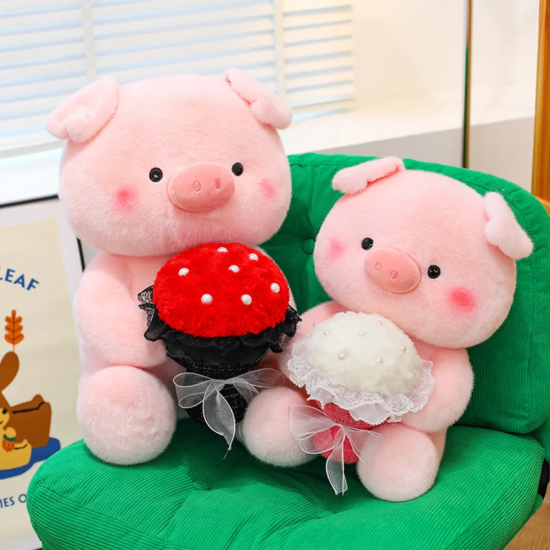 Kawaii pluche varken speelgoed schattig knuffeldier boeket voor kinderen verjaardagscadeau Valentijn cadeau voor meisjes zachte varken pop
