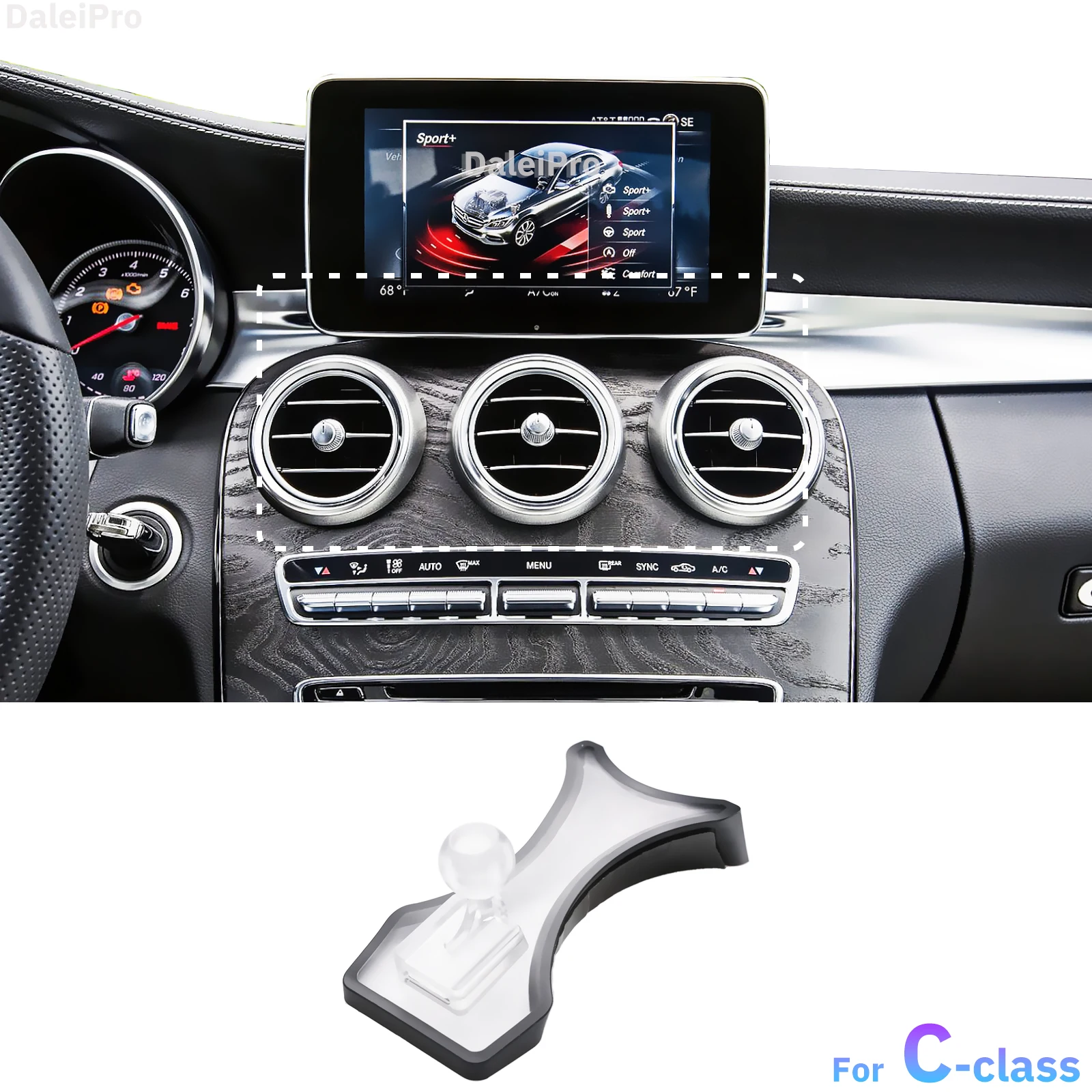 Suporte de telefone especial para mercedes-benz classe c w205 2015-2020 2021 carro de carregamento sem fio magnético magsafe titular carregador de car