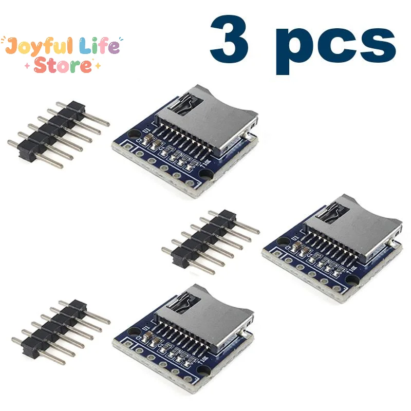 Hot 3Pcs Mini Card Module SPI Interface Micro Tf Card Reader Module For Microcontroller Electronic DIY Project