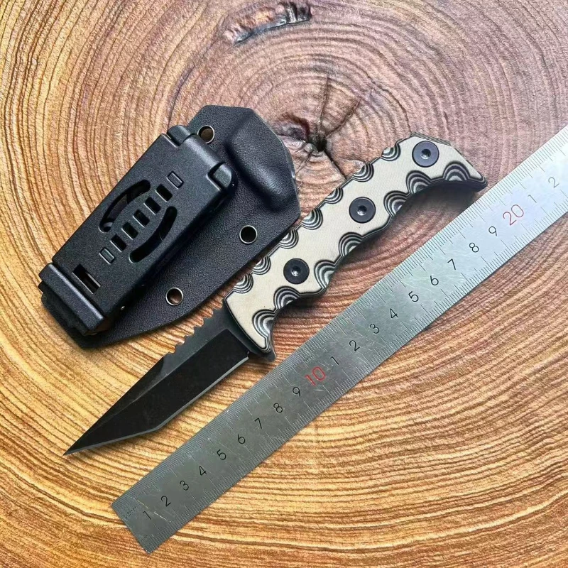 

Dual Color G10 Handle Straight Fixed Blade Outdoor Pocket Camping Knife Hunting Survival Tactical Fruit Knives Utility EDC Tools