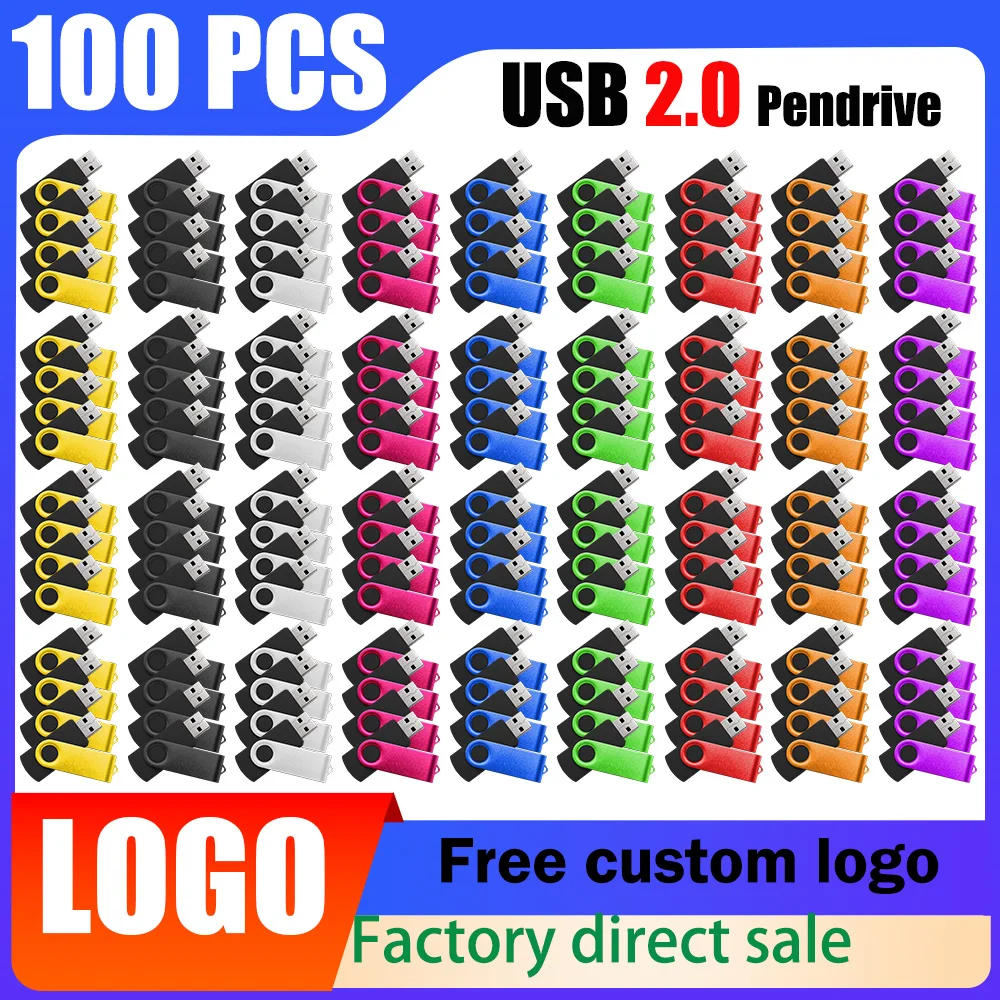 100pcs Free Custom Logo Real Capacity Pen Drive 128mb 2GB 1GB Photography Memory stick 4GB 8GB 32GB 64GB Creative Flash Drive