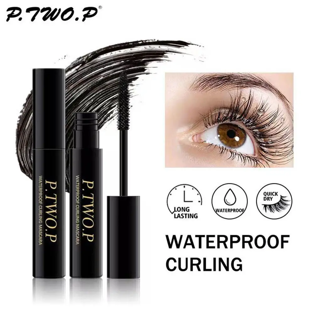 Gekrulde Wimpers Verlengende Mascara Waterdichte, Langdragende Wimper Schoonheidswimpers Borstel Make-Up Extensie Black Eye N2c8