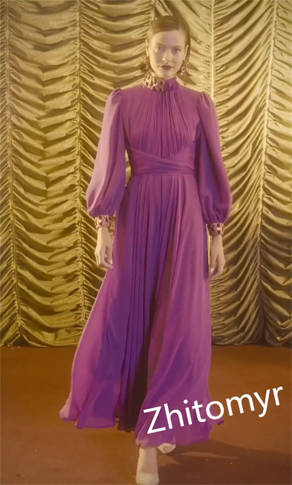 Ball Exquisite High Quality Collar A-line Anke Length Party Dresses Draped Rhinestone Evening Vestidos De Fiesta