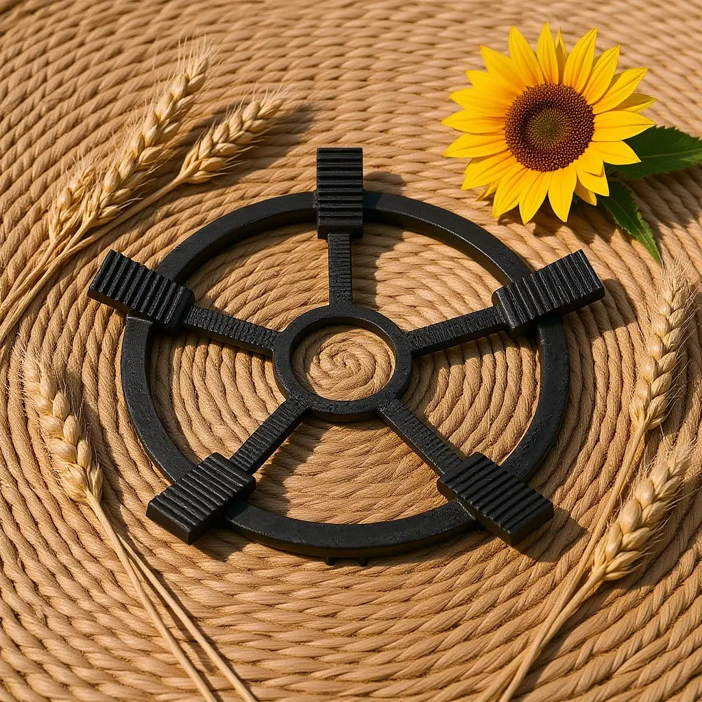

Non-Slip Gas Stove Pot Holder Cast Iron Stand Stable Support for Coffee Pots Milk Pots Wok Pan Stand 9.82inch Heat Resistant