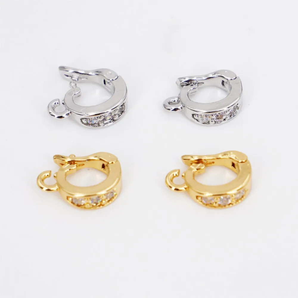 2/4/8Pcs/Lot 18K Gold Color Plated Clasps Necklace Clasps Connectors Fastener For DIY Jewelry Making Supplies Accessories