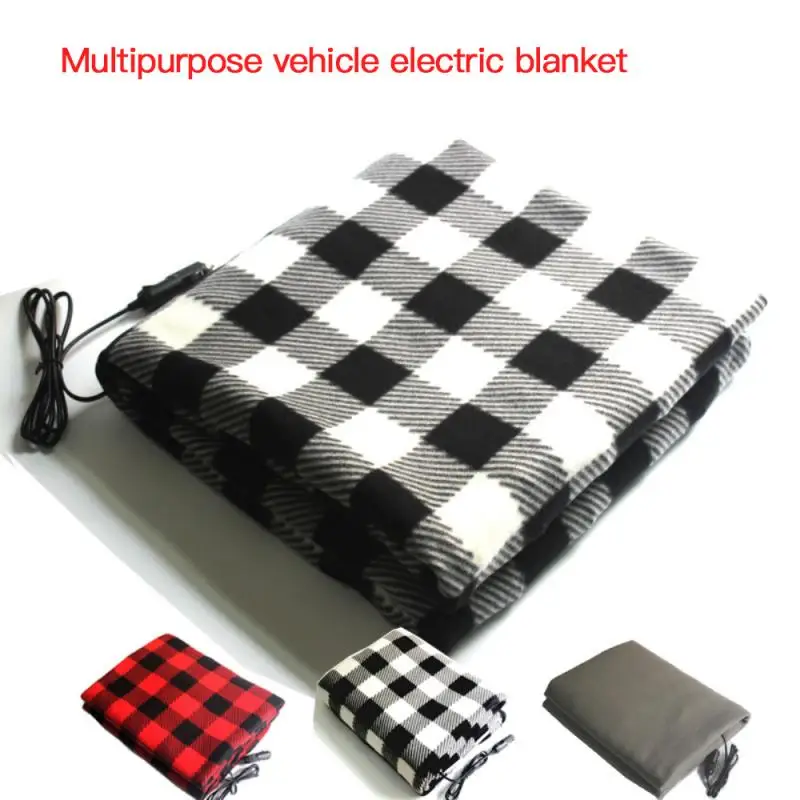 

Hot Winter Car Warm Heating Blanket 12v 100x60cm Car Travel Heated Blanket Bedroom Sleep Fleece Soft Blanket With LCD Switch