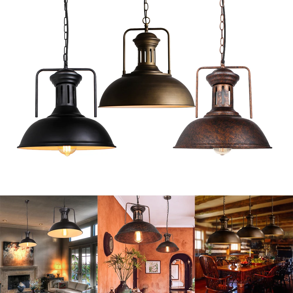 

Vintage Loft Pendant Lights Industrial Lamps Retro Hanging Lamp Luminaire Suspension Kitchen Living Room Bedroom Home Decoration