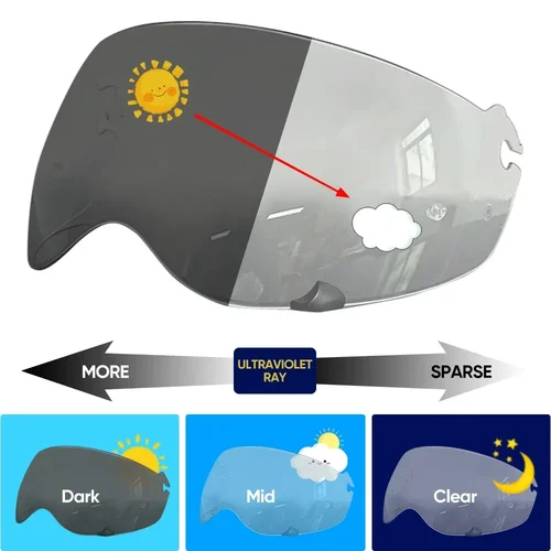 Para Klim Krios Pro casco de Rally visera fotocromática cara casco de motocicleta lente protectora