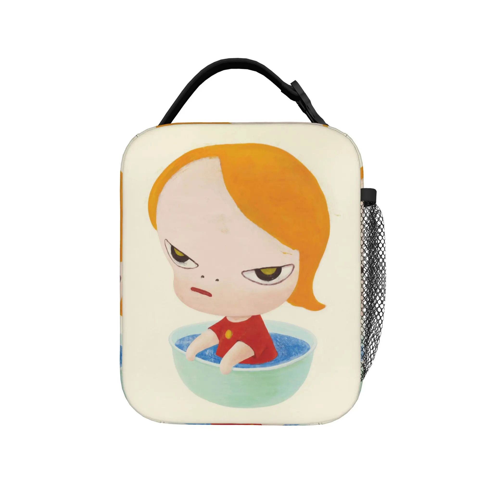 Yoshitomos Nara Insulated Lunch Bags High Capacity Cartoon Art Lunch Container Thermal Bag Tote Lunch Box Food Handbags