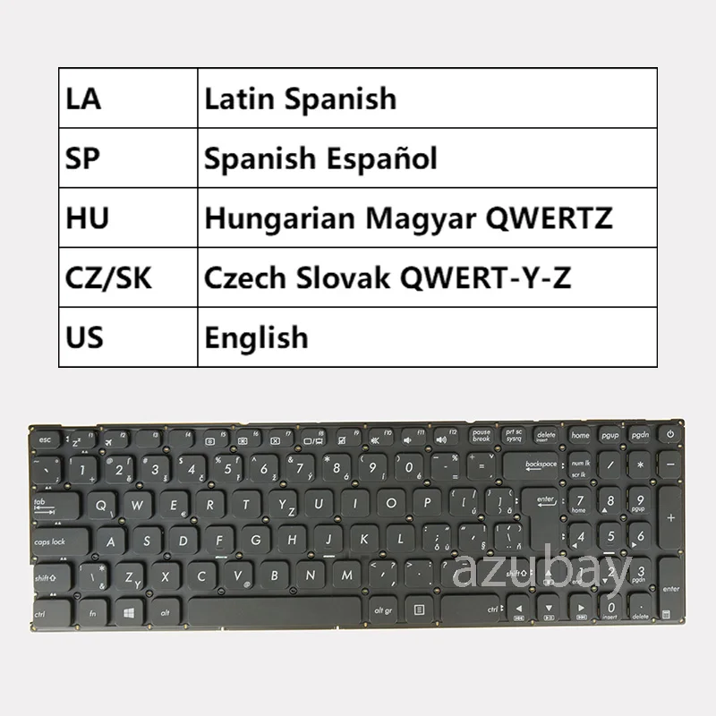 Keyboard For ASUS X541UV X541UVK R541S R541SA R541SC R541U R541UA R541UV NSK-WF201 Latin Spanish Hungarian Czech Slovak US