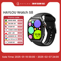 HAYLOU Watch S8 Smartwatch 1.96'' AMOLED Curved Screen BT5.3 Bluetooth Call AI Voice Assistant 20 Days Smart Watches for Men