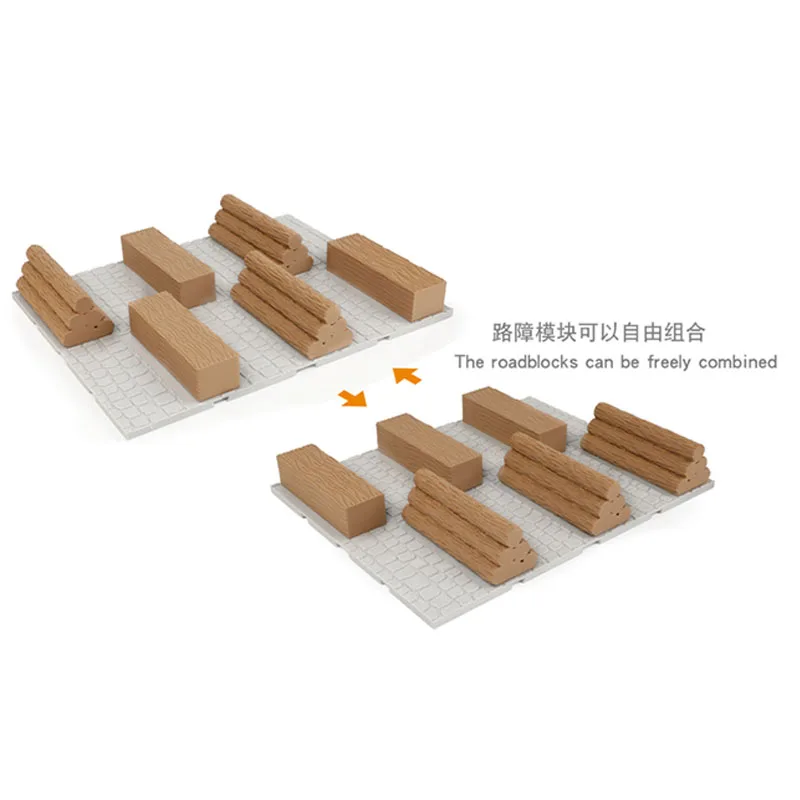 Simulated Wooden Pile Roadblocks Track Climbing Car Obstacles Unlimited Splicing for 1/10 1/12 1/18 1/24 RC Crawler Car Traxxas view 6