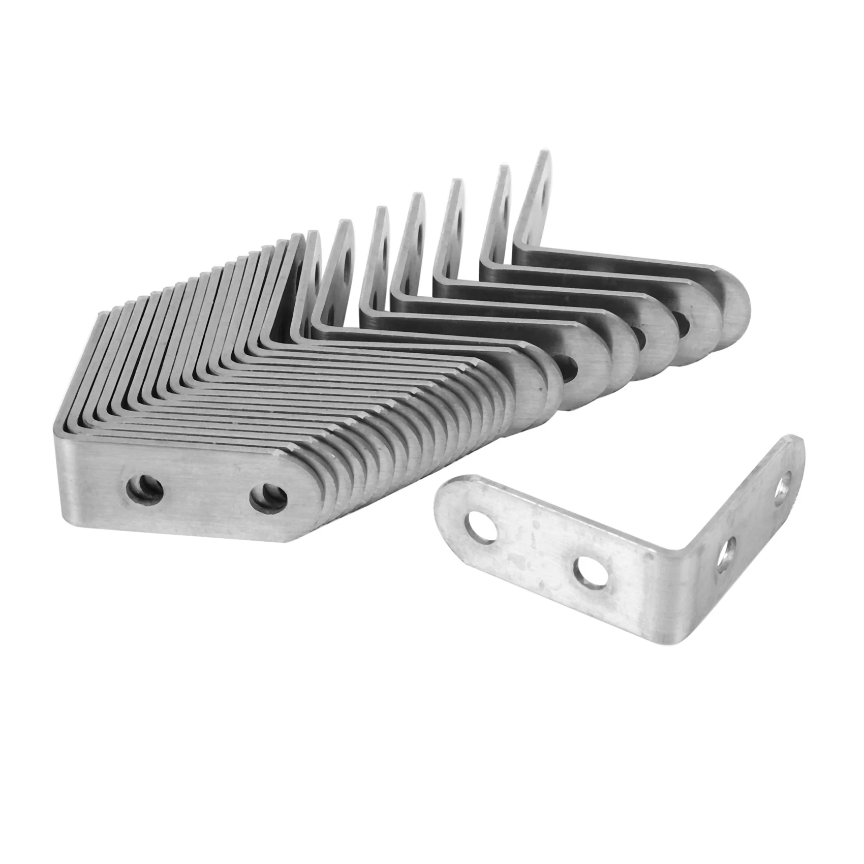 A76I-24 Pieces Stainless Steel Corner Braces (1.57 X 1.57 Inch,40 X 40 Mm) Joint Right Angle Bracket Fastener L Shaped Corner Fa