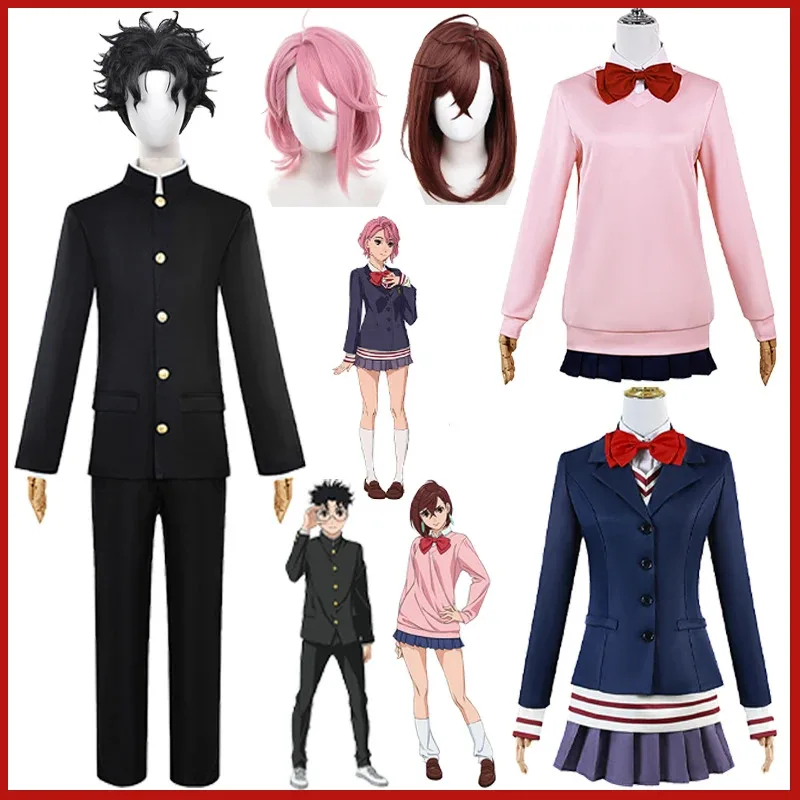 

Anime Dandadan Aira Shiratori Cosplay Costume Momo Ayase JK Sailor Skirts Suit Ken Takakura Jackets Pants Wig School Uniform