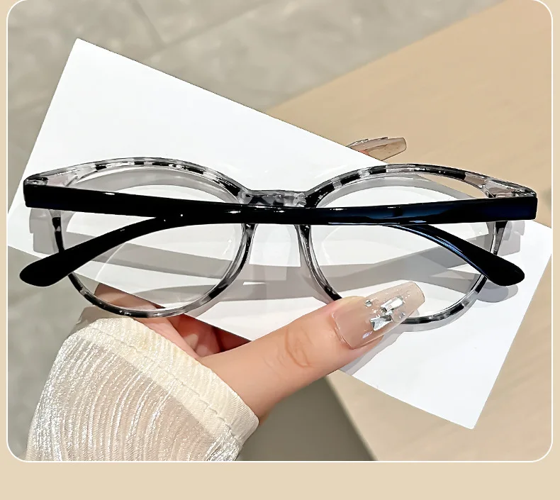 Ultraleichte Anti-Blaulicht-Lesebrille für Damen, modische bedruckte hochauflösende Lesebrille + 100 bis + 400 – Detail 9
