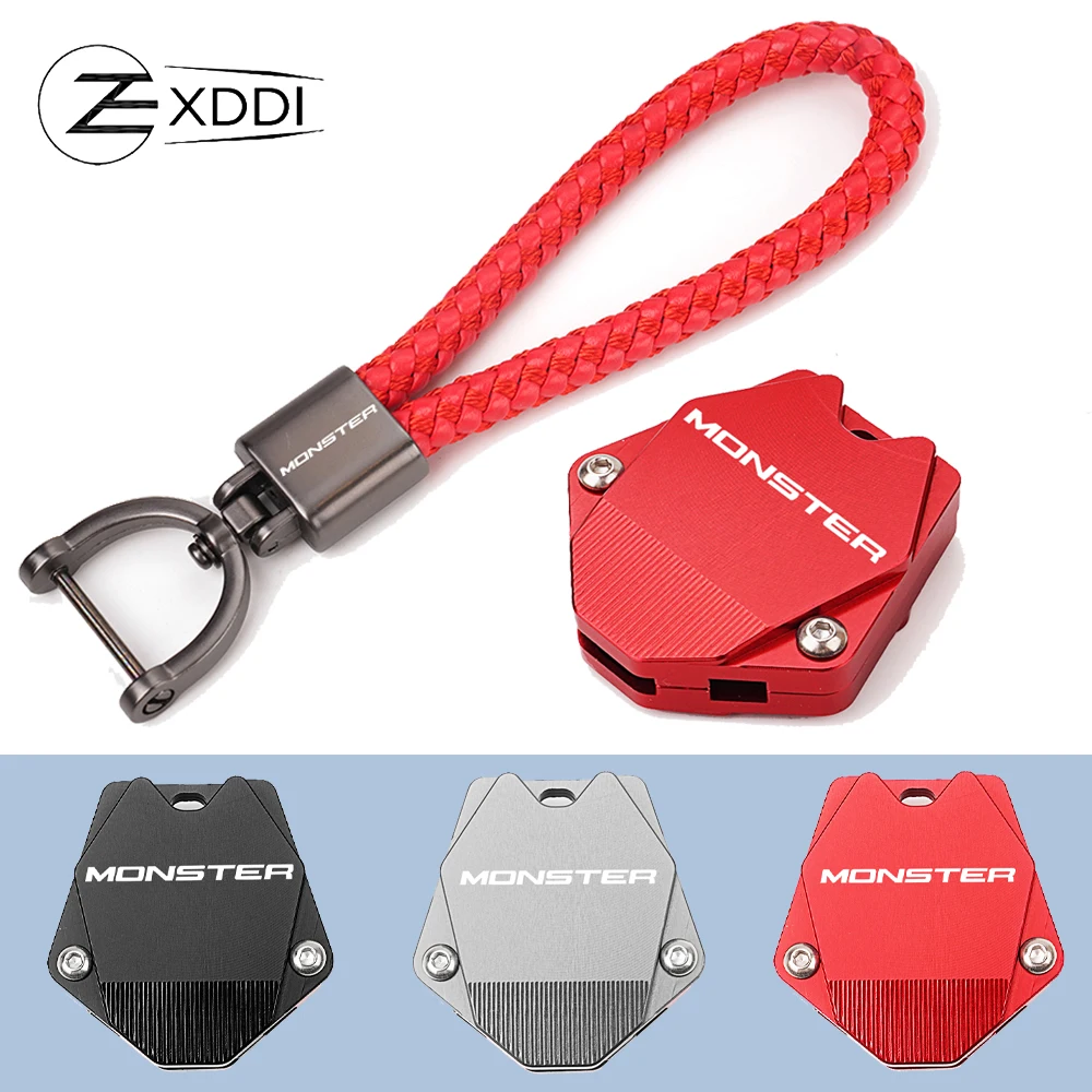 

For Ducati Monster 695 696 795 796 899 959 1199 1299 V2 V2S V4 V4S CNC Aluminum Motorcycle Key Case Shell Key Chain Accessories