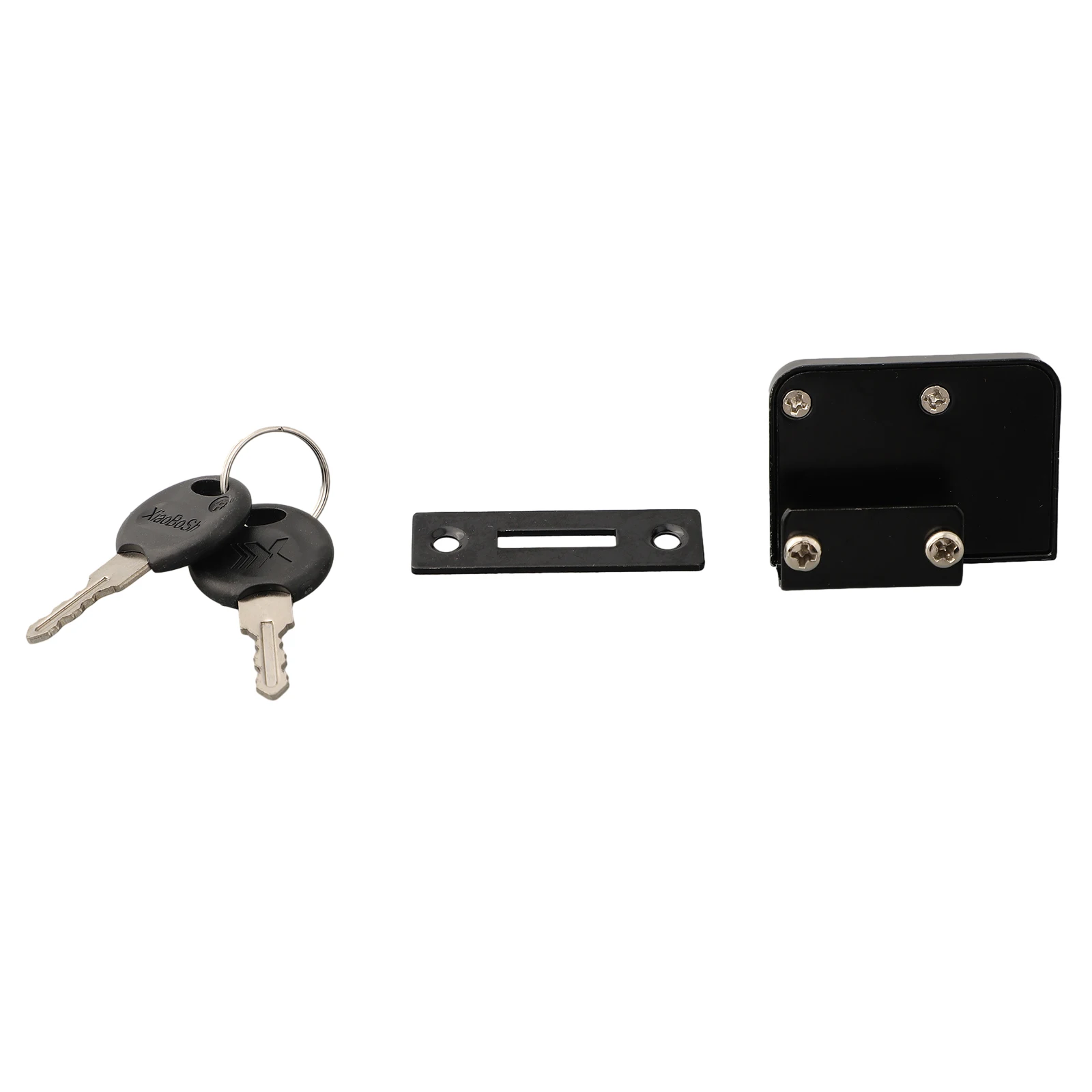 1pcs Glass Display Cabinet Door Lock Security Double Door Lock With Keys Non Opening For 5-8mm Glass Door Home Hardware